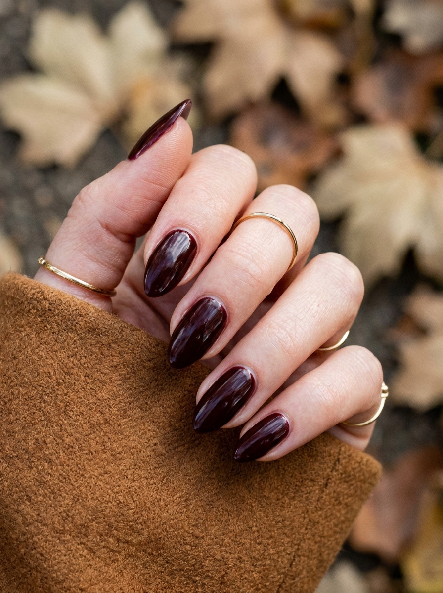 Black Cherry Gloss Nails als Herbst Nägel Inspiration 2026